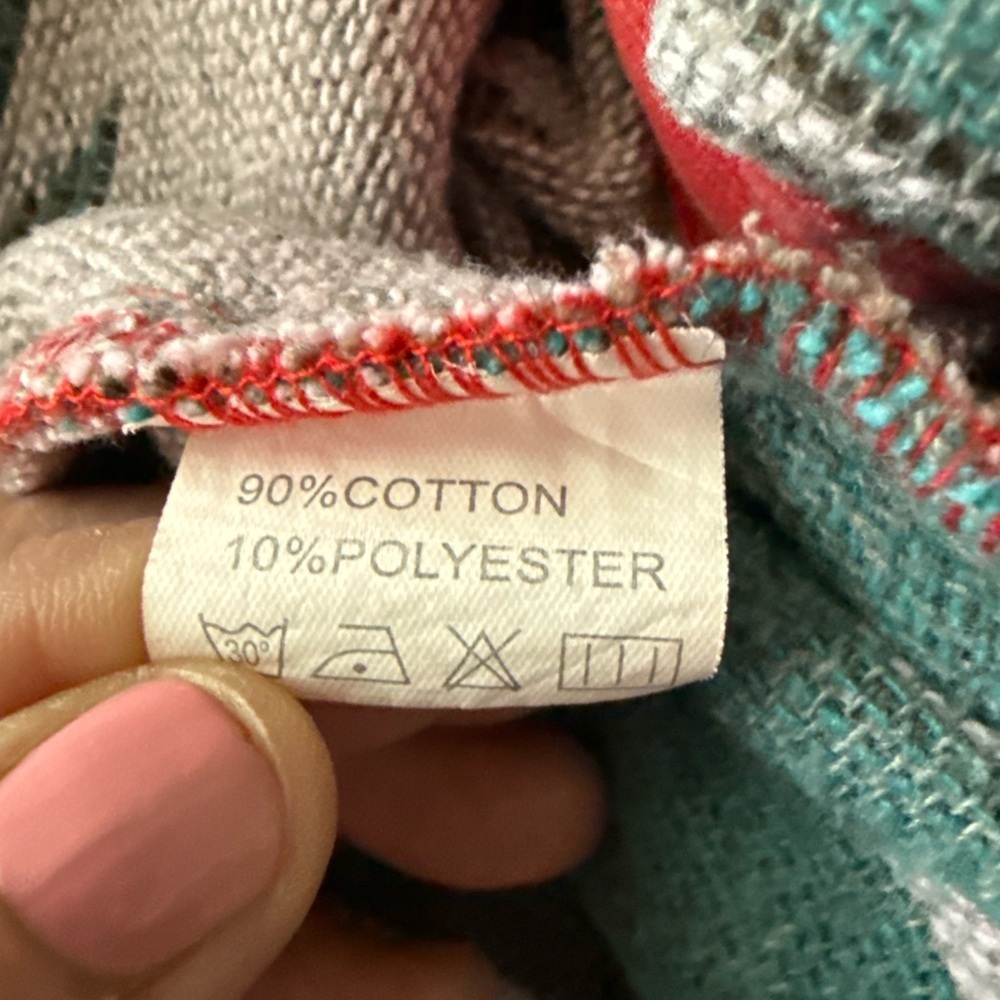 Southwestern Aztec Print Button Front Shacket Jacket M - Picture 7 of 8